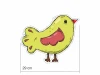 Wall stickers set birds 2388 - Graphic design. Yellow bird with red accents, round shapes, simple lines.
