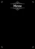 Chalkboard menu 047 - Black rectangle with white "Menu" text at the top and decorative elements.