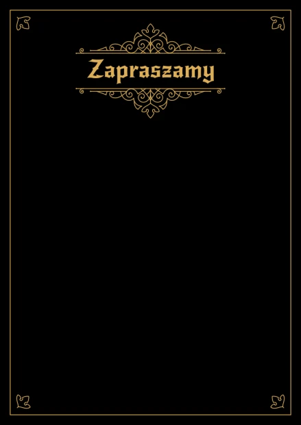 Chalkboard Welcome 046 - Black rectangle with "Welcome" text at the top, adorned with gold accents.