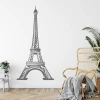 Elegant wall decoration featuring the Eiffel Tower, perfect for a modern living room in pastel shades.