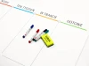 Magnetic dry-erase Kanban board 097 - Graphic design. Simple layout with four columns.