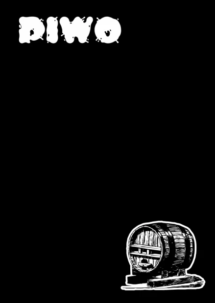Chalkboard beer sign 053 - Features the word BEER and a barrel illustration on a black background.