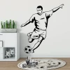 Soccer player sticker 1164 will energize a modern young athlete\'s room with style and vibrancy.