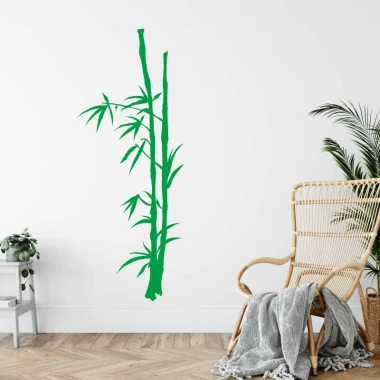 Stylish bamboo painting template 0777 in vibrant green, perfect for modern interiors.