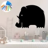 Chalk sticker 010 elephant - Decor for a child\'s room. Light-colored walls, wooden floor.