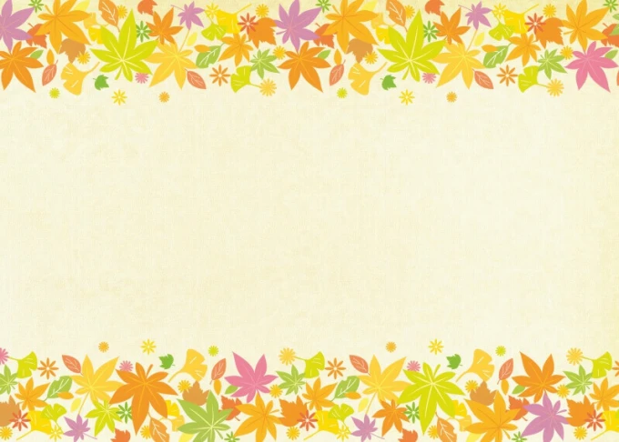 Dry-erase magnetic board with autumn leaves design. Colorful leaves on a light background.