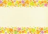 Dry-erase magnetic board with autumn leaves design. Colorful leaves on a light background.