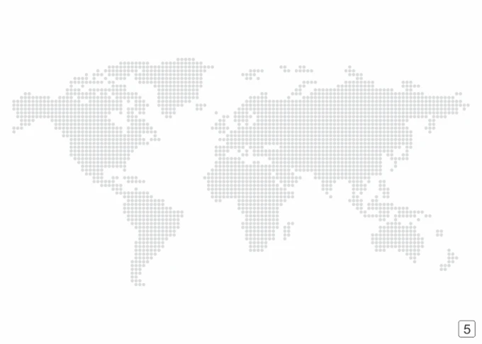 Magnetic dry-erase world map board 333 - graphic design. World map displayed as dots in shades.