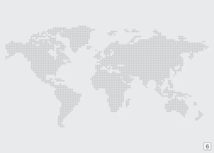 Magnetic dry-erase world map board 333 - Graphic design. World map in dots on a light background.