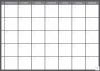 Weekly planner dry-erase board 341 - Graphic design. Simple grid with days of the week and blank spaces.