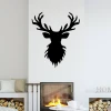Deer antler wall template 2400 - Living room decor with light-colored walls and minimalist furniture.