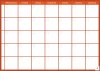 Weekly planner dry-erase magnetic board 341 - Rectangular board with a grid for days of the week and blank spaces.