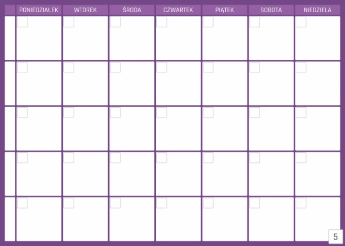 Magnetic dry-erase weekly planner board 341 - Simple design with seven columns for each day of the week.