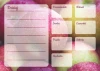 Magnetic dry-erase weekly planner with apple design featuring rectangular sections on an apple background.
