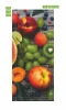 Fruit door sticker FP 6317 - Graphic design featuring various fruits like apples on a wooden background.
