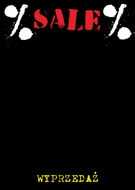 Chalkboard sale - graphic design. Red SALE text on a black background, yellow CLEARANCE text at the bottom.