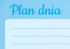 Dry-erase magnetic board daily planner sunflower 354 - Features a blue background with "Daily Plan" text.