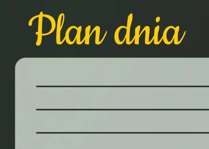 Magnetic dry-erase board daily planner ladybug 358 - Graphic design with "Daily Plan" text on a dark background.