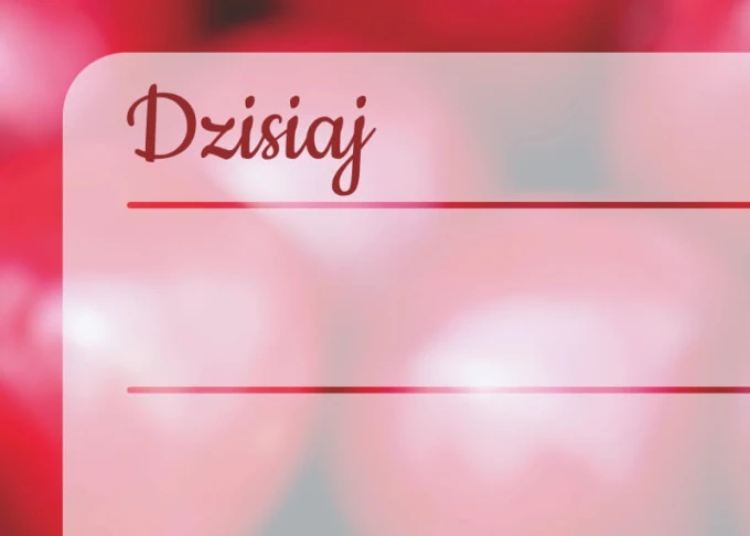 Weekly planner dry-erase board with cherries design. Features the text "Today" on a background of red circles.