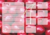 Magnetic whiteboard weekly planner with a cherry design featuring red cherries on a white background.