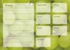 Weekly planner dry-erase board with a grape design. Green grapes background with spaces for notes.