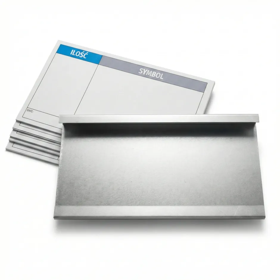 Dry-erase warehouse tags for pallet tops 30x17cm with custom print - Graphic design. Simple form.