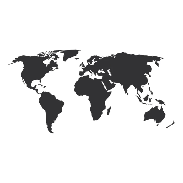 World map painting template 06 - Graphic design. Shape of continents and islands on a background.