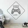 Gamer zone wall template 2405 - Decor for a child\'s room with light-colored walls and modern furniture.
