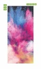 Abstract door sticker FP 6329 - Graphic design with colorful splashes in shades of pink, blue, and yellow.