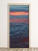 Clouds door sticker FP 6334 - Graphic design with blue and pink clouds on a background.