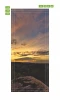Mountain landscape door sticker FP 6336 - Graphic design featuring mountains, cloudy sky, and sunset.