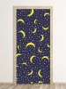 Moon-themed door sticker FP 6328 - Graphic design with yellow moons and white dots on a dark background.