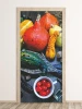 Fruit and vegetable door sticker FP 6330 - Graphic design featuring various fruits and vegetables.