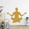 Yoga wall sticker 2413 - Graphic design. Silhouette of a person in lotus position on a light background.