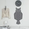 Owl wall sticker 2416 - Room decor with light-colored walls and minimalist furniture.