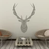 Deer head painting template 2415 - Living room decor with light-colored walls and natural-toned furniture.