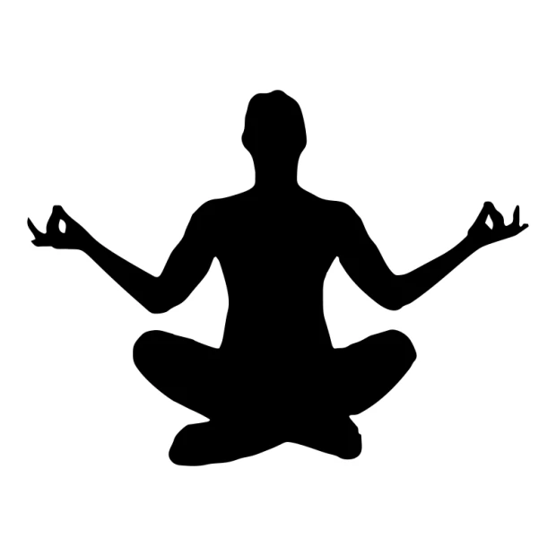 Yoga wall template 2413 - Graphic design featuring wavy lines and circles for a dynamic composition.