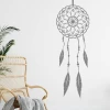 Dream catcher wall sticker 2421 - Living room decor with light-colored walls and natural-toned furniture.