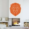 Lion wall sticker 2418 - Living room decor with light-colored walls and minimalist furniture.
