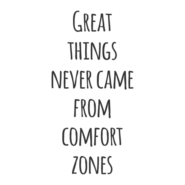 Painting template with the phrase Great things 2428 - Vertical text, varying thickness letters, clear and readable design.