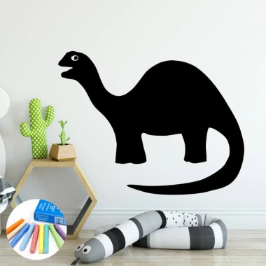Chalk sticker for kids featuring a dinosaur - perfect for bright children\'s rooms with modern furniture.