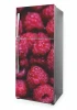 Fridge wrap sticker P1009 - Graphic design featuring raspberries in various shades of red.