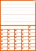Monthly planner dry-erase board 372 - Graphic design. Simple grid with rectangles and lines for writing.