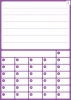 Monthly planner dry-erase board 372 - Graphic design with a simple grid of rectangles and purple lines.