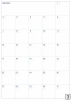 Monthly dry-erase planner 368 - Graphic design. Grid with 31 fields for days, numbers at the top, and space for notes.
