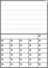 Magnetic monthly planner whiteboard 372 - Graphic design with a simple grid for days and space for notes.