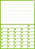 Magnetic monthly planner whiteboard 372 - Graphic design with rectangular day boxes and lines.