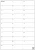 Magnetic dry-erase monthly planner board 370 - Simple layout with a grid of days and numbers.