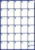 Monthly planner dry-erase board 373 - Graphic design. Grid with 7 columns and 5 rows, in a blue frame.