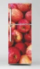Refrigerator wrap sticker with apple design P1017 - Features red apples in various shapes.